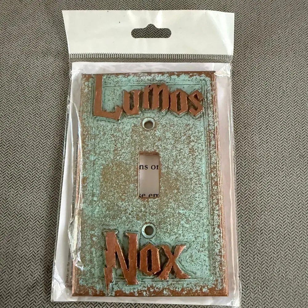 Harry Potter Lumos Nox Rustic Metal Light Switch Cover Wall Plate New